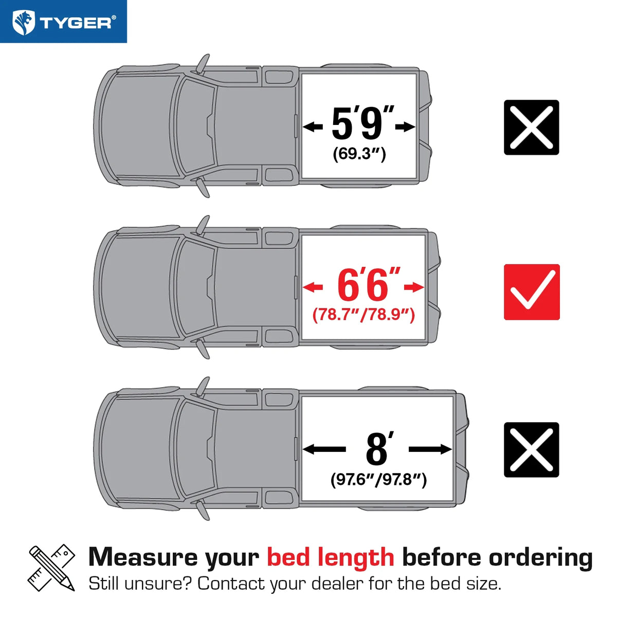 Soft Roll-up Truck Bed Tonneau Cover for 6'7" Bed D78127