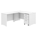 L-Shaped Computer Desk with Mobile File Cabinet O4423