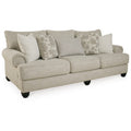 Beige Plush Sofa with 5 Throw Pillows P89117