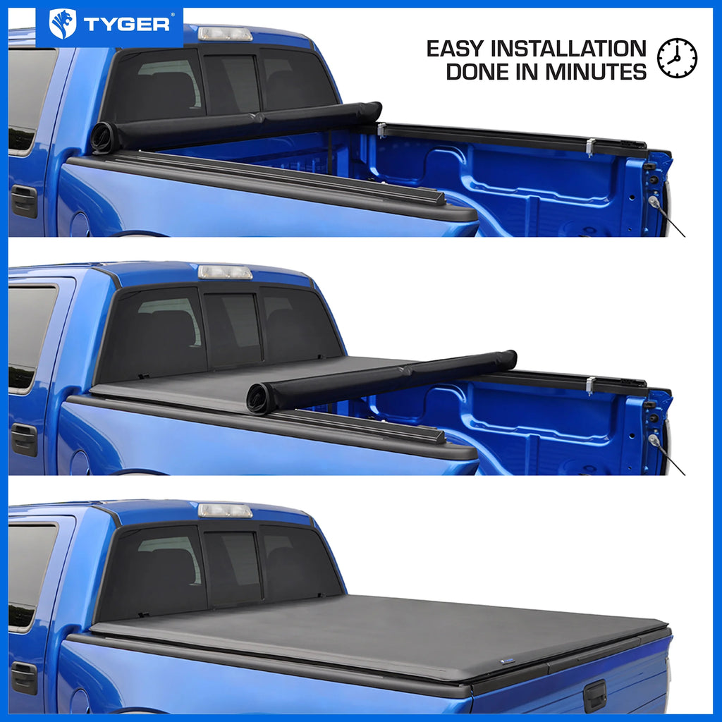 Soft Roll-up Truck Bed Tonneau Cover for 6'7" Bed D78127