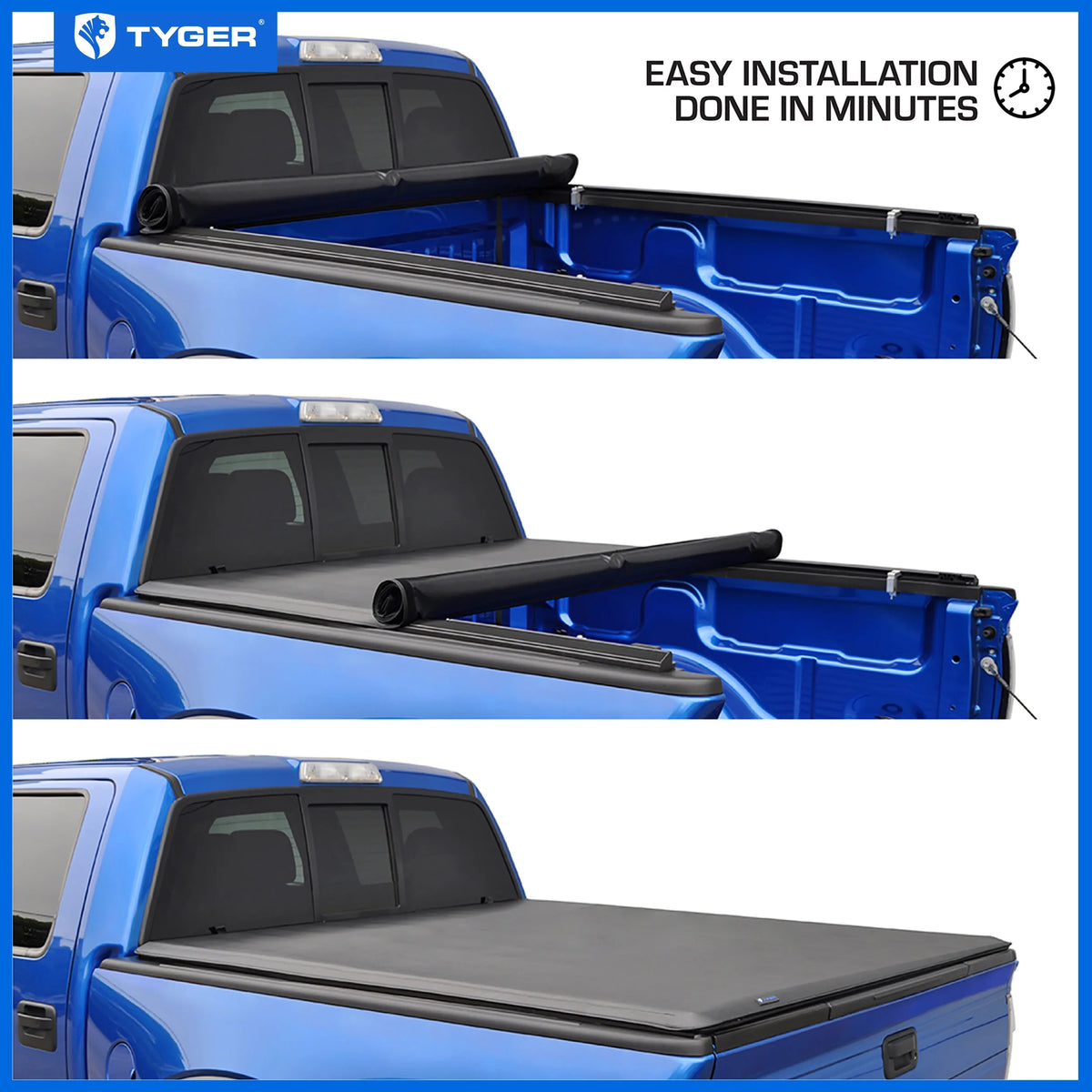 Soft Roll-up Truck Bed Tonneau Cover for 6'7" Bed D78127