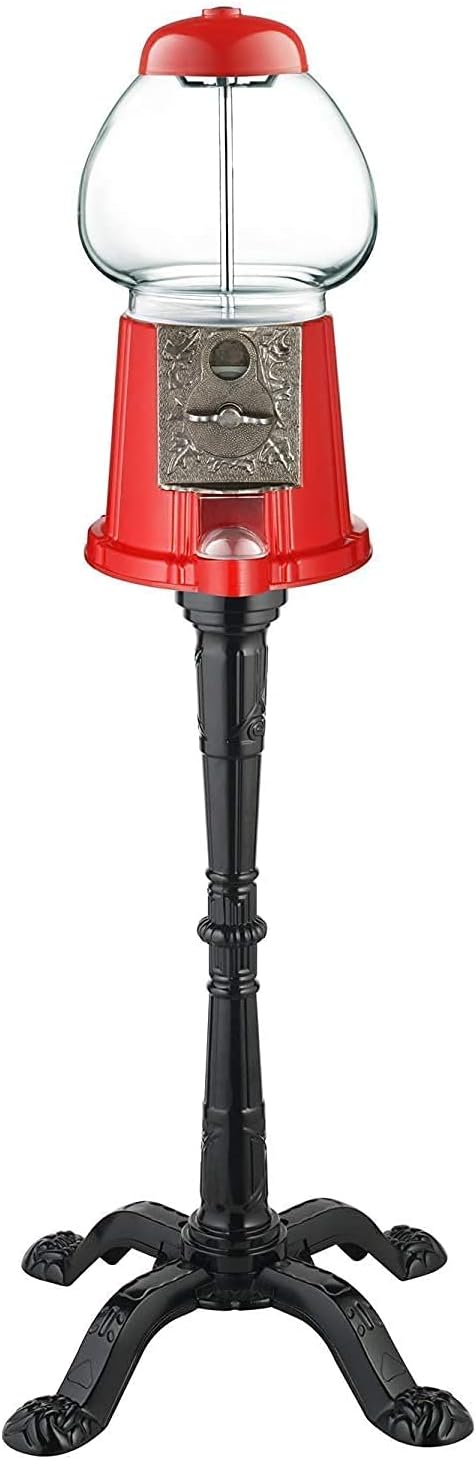 15 Inch Metal Gumball Vending Machine with Stand H3040