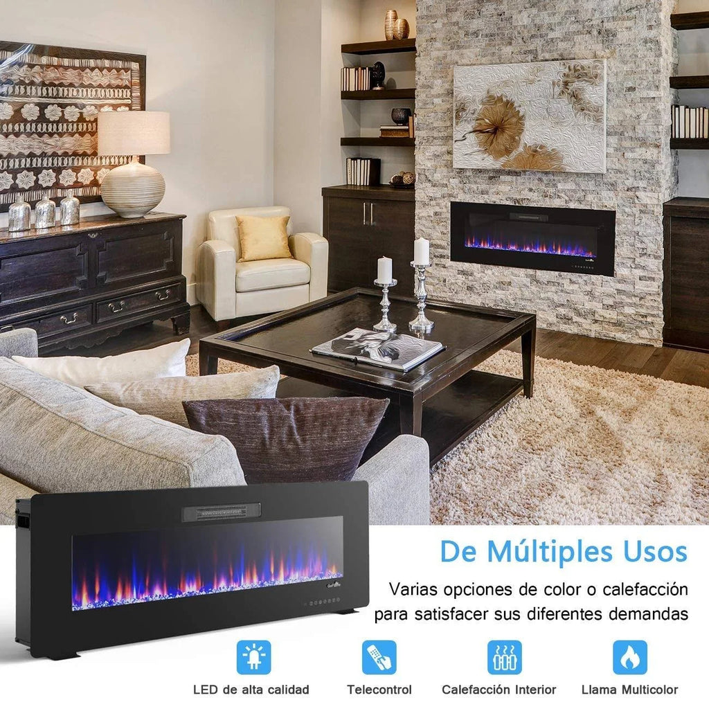 Recessed Wall Mounted Electric Fireplace U341693