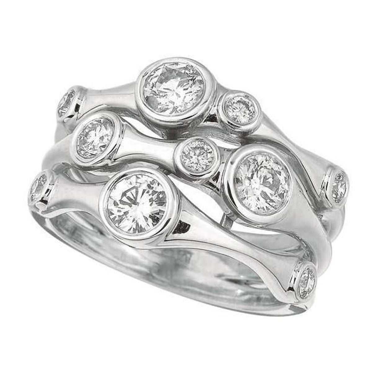 14K White Gold Diamond Engagement Ring G191095