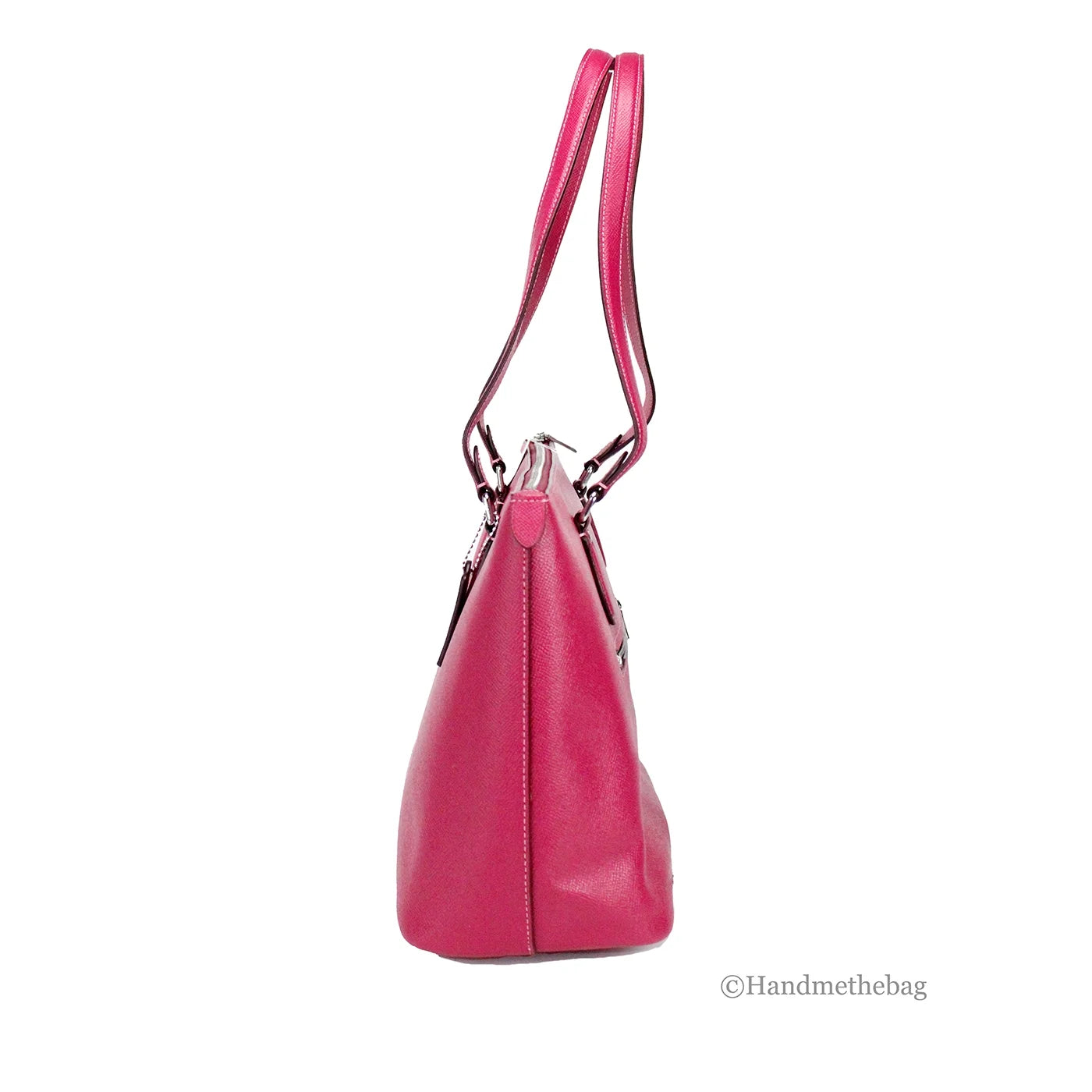 Bright Violet Crossgrain Leather Tote Shoulder Bag H93682