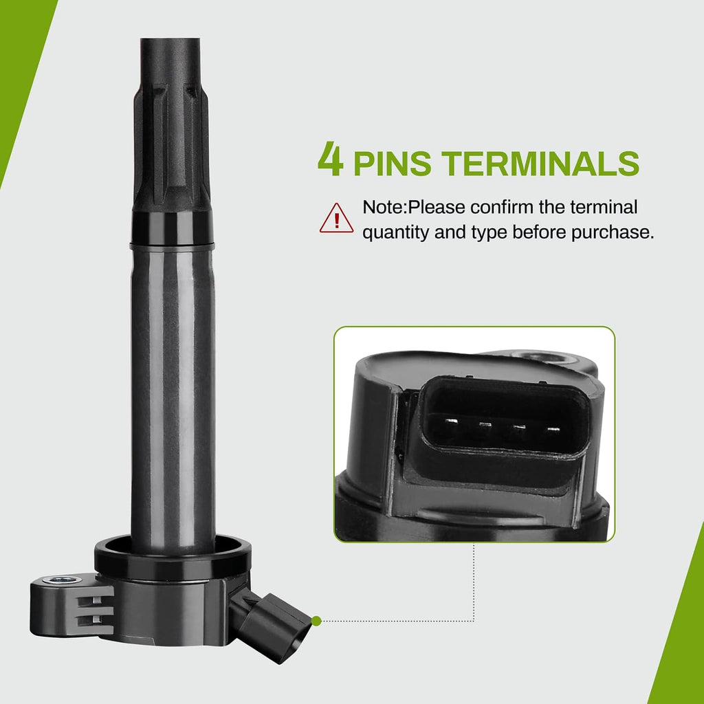 Ignition Coil 6-Pack Compatible with Toyota Avalon Camry Highlander RAV4 Sienna Venza, ES350 IS350 RX350 RX450h, Lotus Evora V6 3.5L Pack of 2 W7560