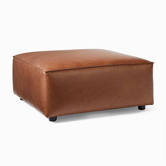 Old Saddle Leather Ottoman G8290