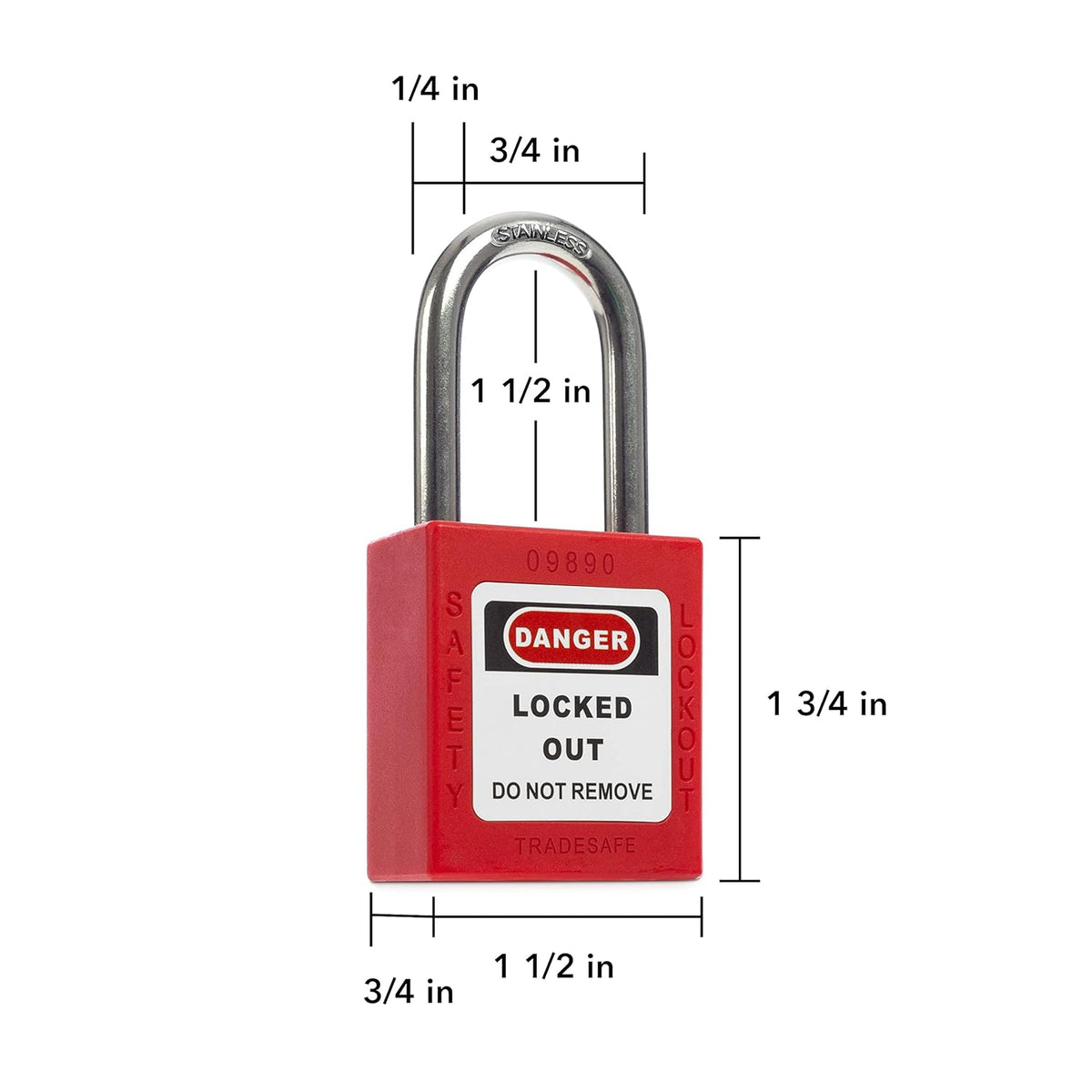 Safety Locks Station with 20 Padlocks, Impact-Resistant Carbon Steel Body J975659