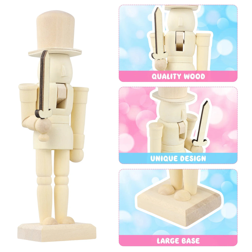 Unpainted Wooden Nutcracker Soldier D268725