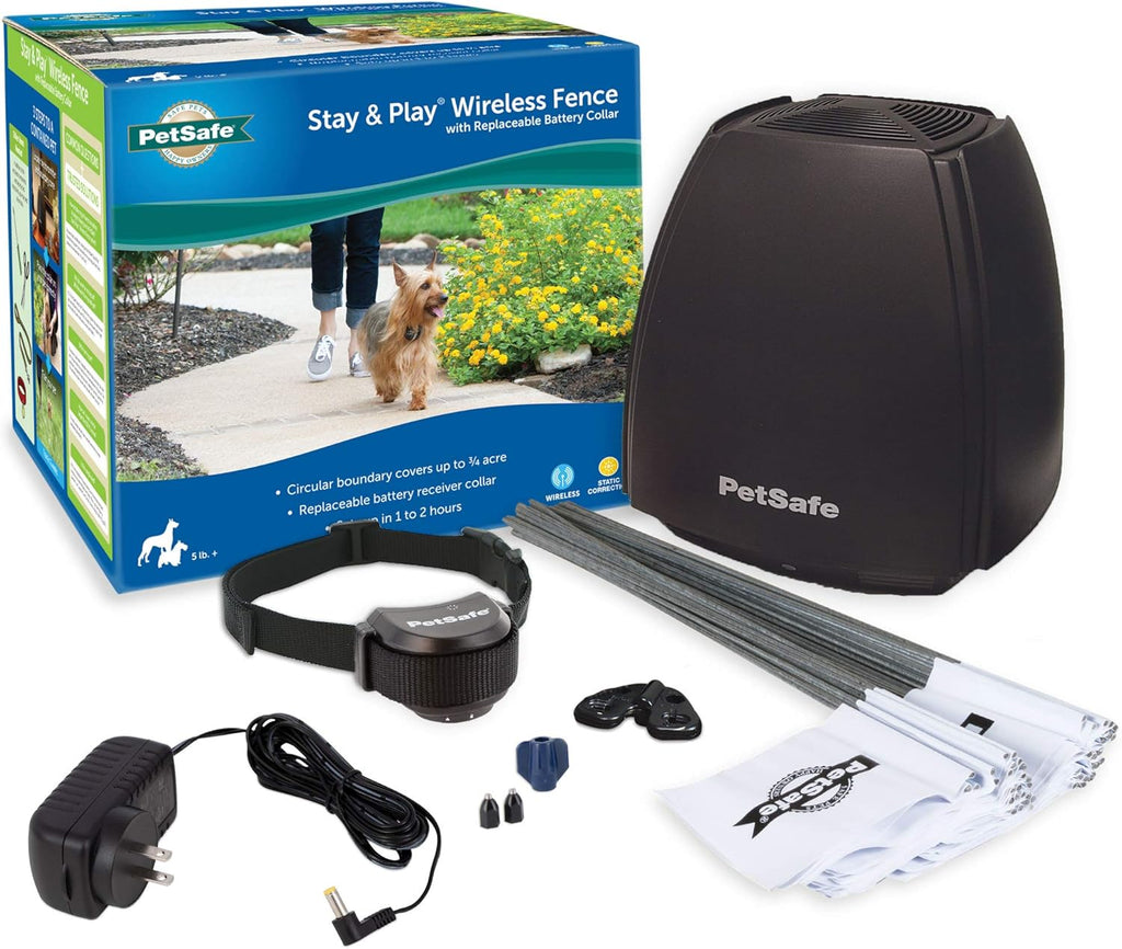 Wireless Pet Fence with Waterproof Collar, Covers up to 3/4 Acre J368558