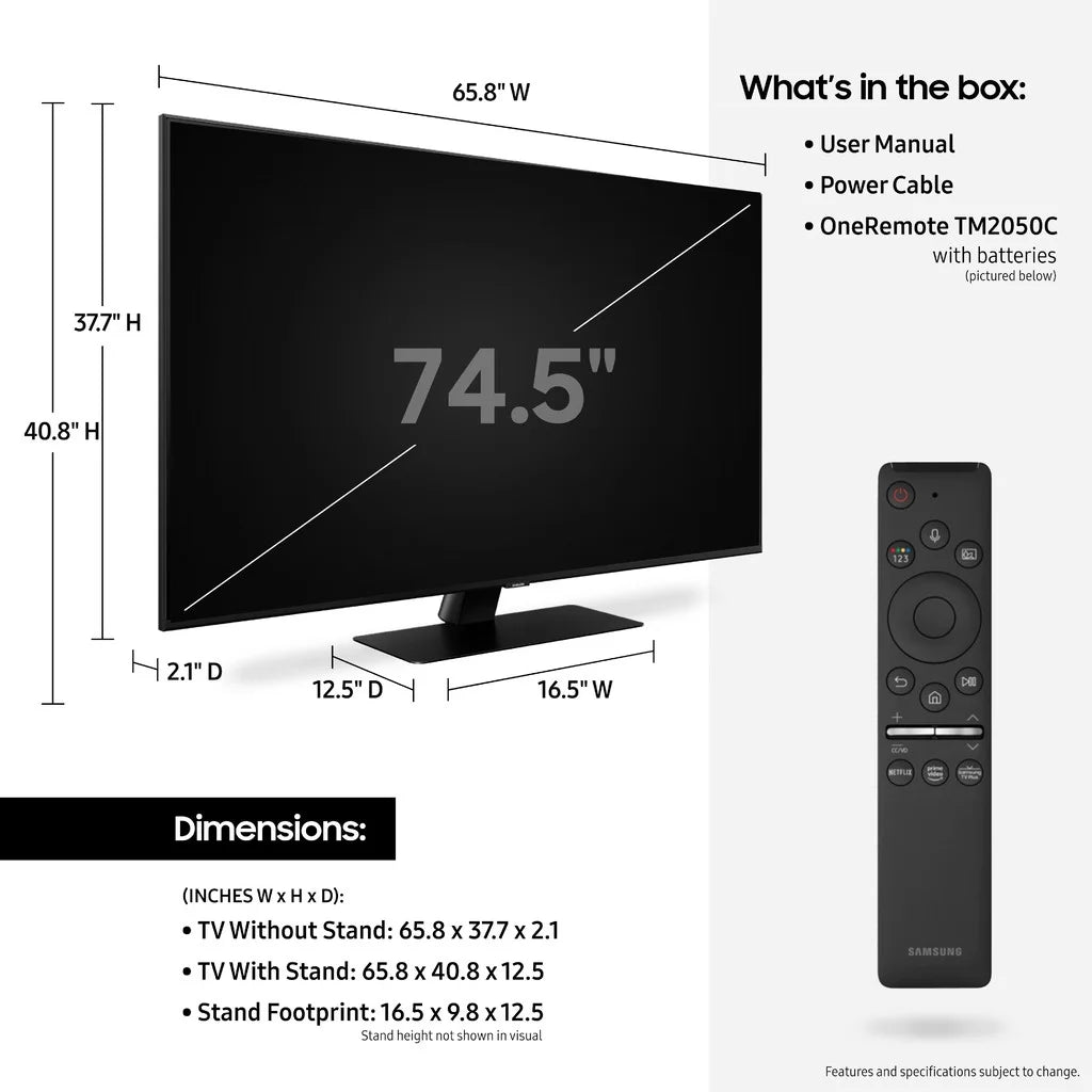 75" QLED 4K Smart TV B988