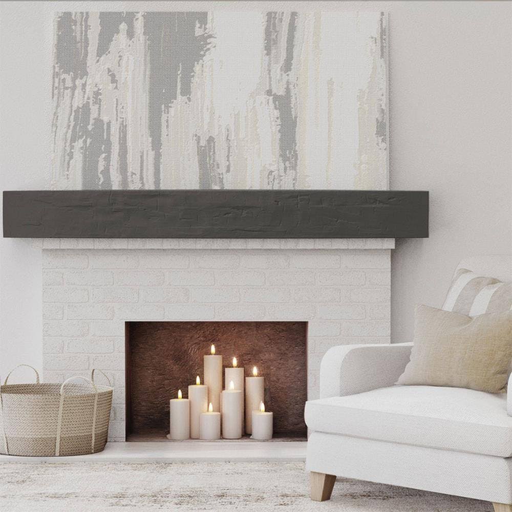 Hand Hewn Faux Wood Fireplace Mantel G3916