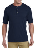 Navy Wicking Jersey Henley Shirt U609
