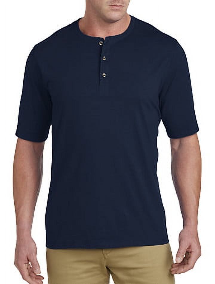 Navy Wicking Jersey Henley Shirt U609