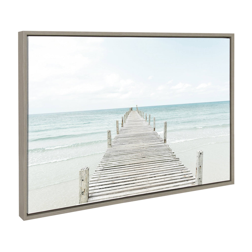 Gray Wooden Framed Canvas Z171