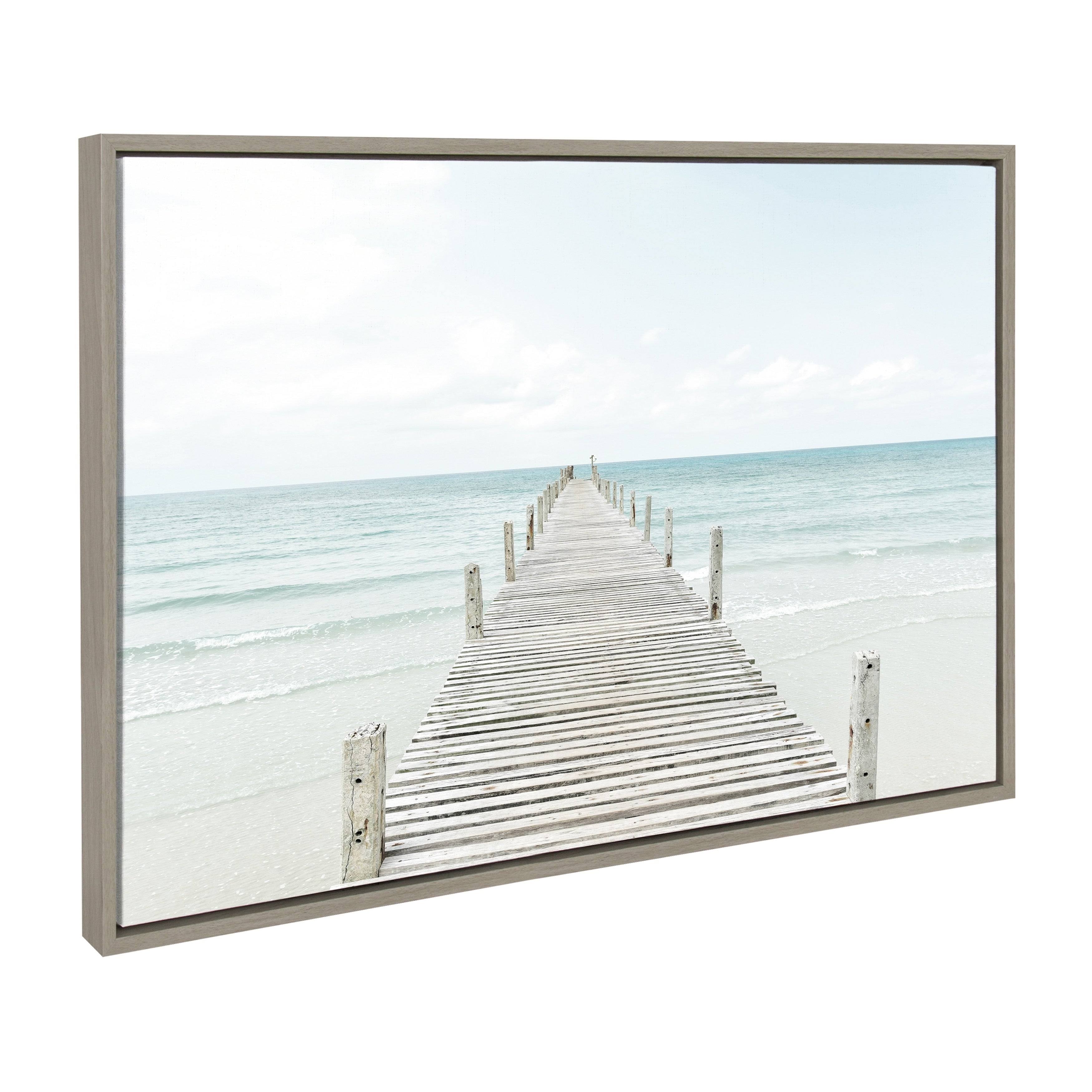 Gray Wooden Framed Canvas Z171