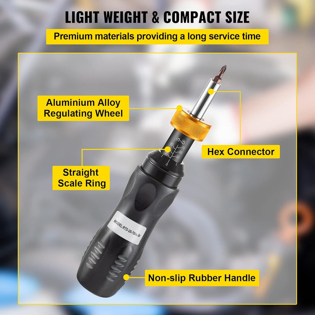 1/4 Drive Adjustable Torque Screwdriver with Bits & Case H751