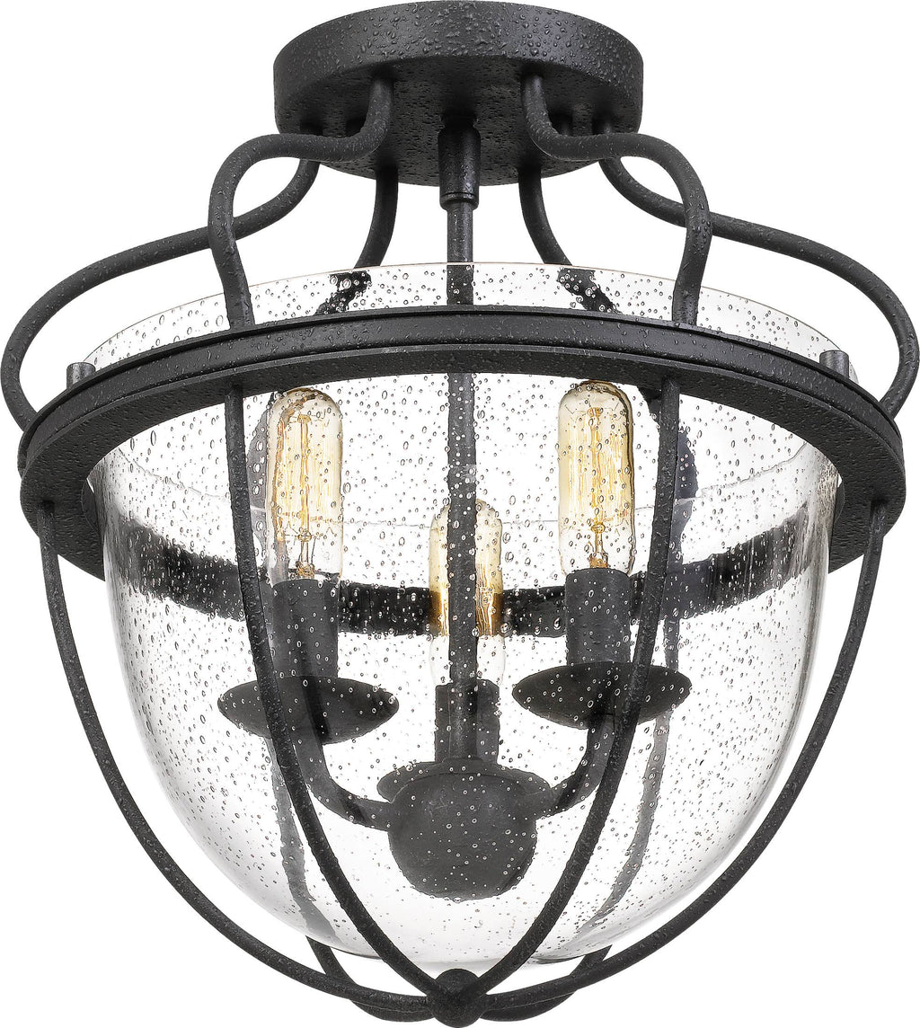 3 Light Semi-Flush Mount Grey Ash C619769