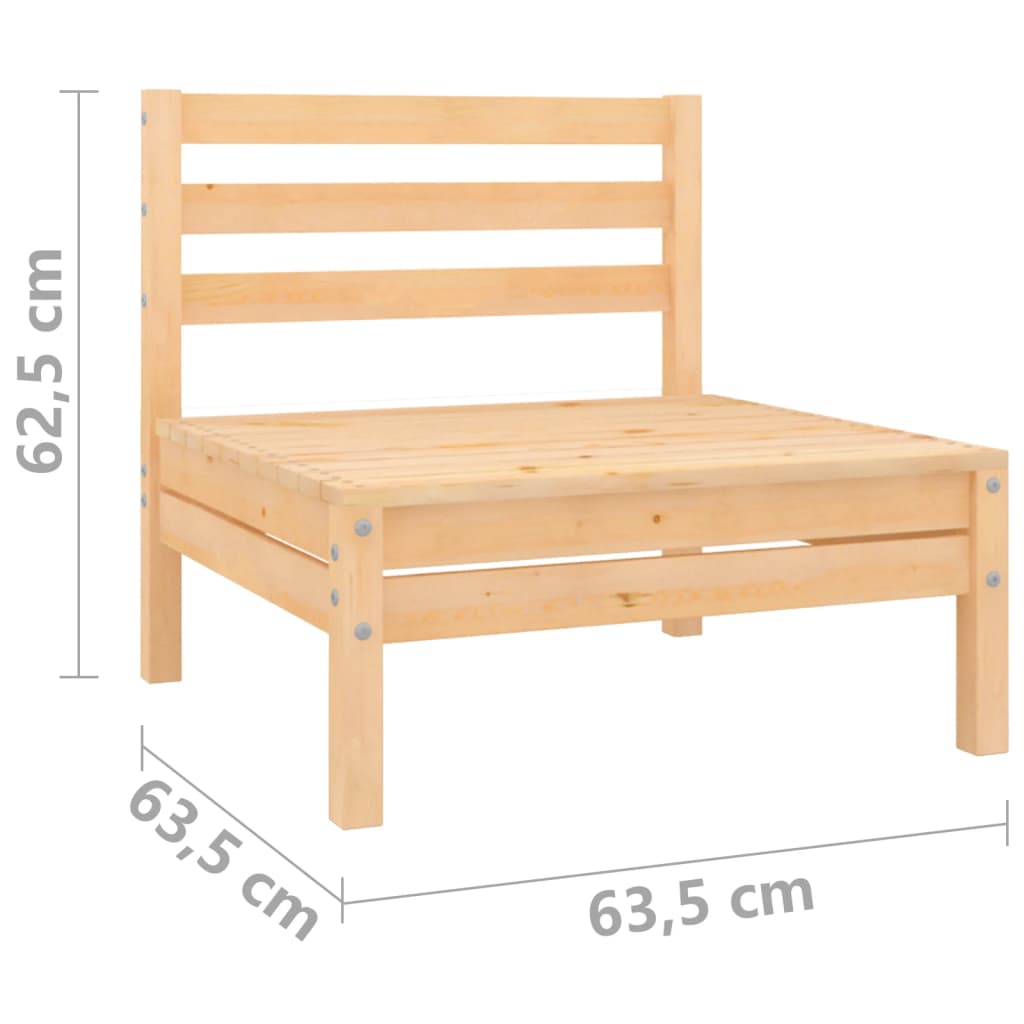 Patio 2-Seater Sofa Solid Pinewood D331986