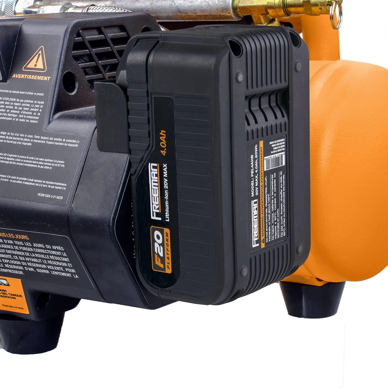 Cordless Air Compressor 1 Gallon 20 Volt with 3-in-1 Pneumatic Finish Nailer and Stapler G4642
