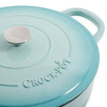 Aqua Enameled Cast Iron Braiser with Lid 5 Quart K680