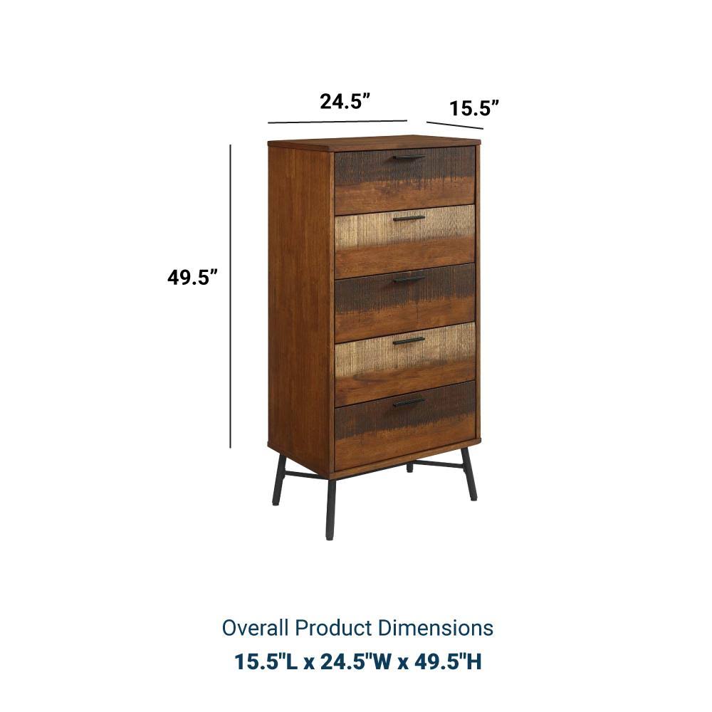 Rustic Wood Chest Walnut I7546