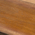 Teak Concrete Faux Live Edge Patio Dining Bench R907720
