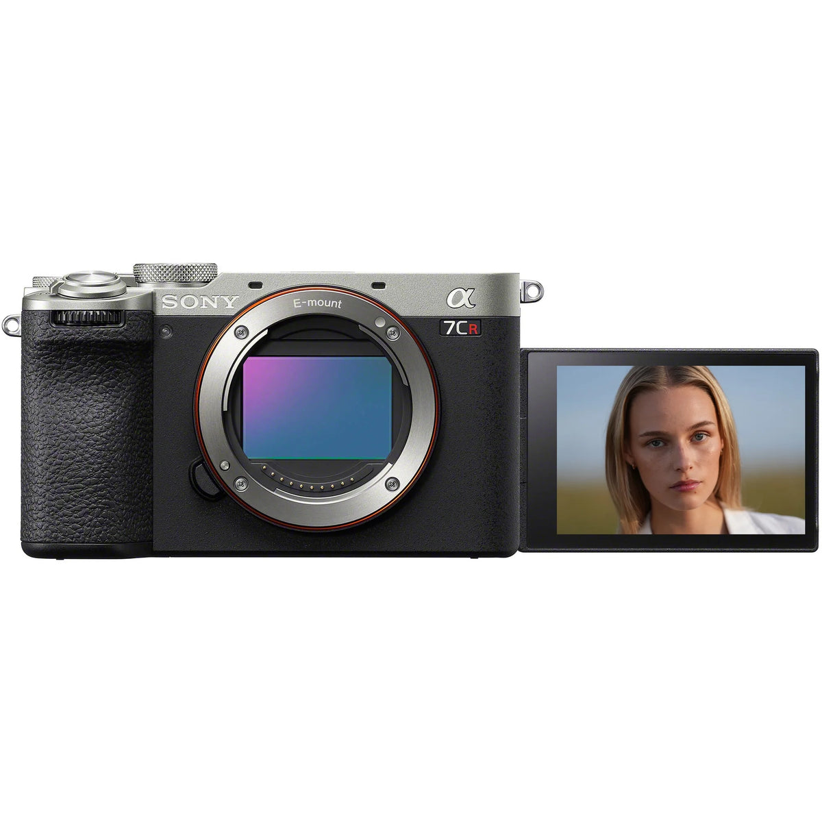 Silver Full Frame Mirrorless Interchangeable Lens Hybrid Camera Body with Photography Bag Case, Extra Battery, Charger, Tripod F787015