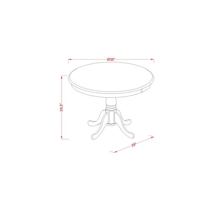 5pc Round Table and 4 Chairs Z7623