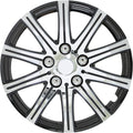 Black and Silver 10-Spoke 15 Inch Wheel Covers Set of 4 G5734