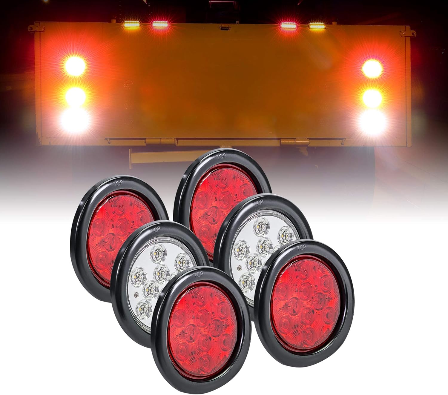 4" Round 24 LED Trailer Tail Light Kit O6982