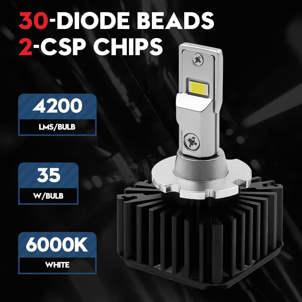 D1S D1R LED Headlight Conversion Kit 70W 6000K White (2 Pack) H56697