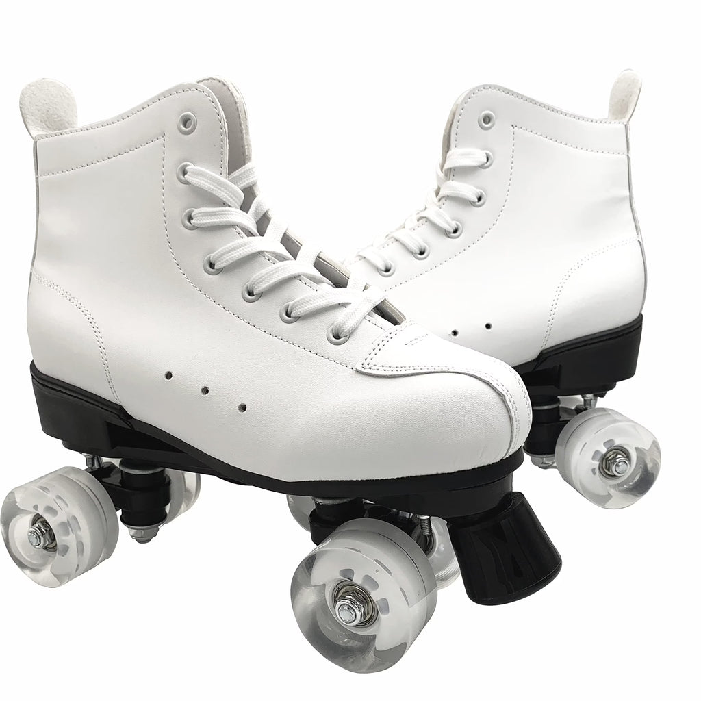 Retro White Quad Roller Skates (Size 10) Z828815