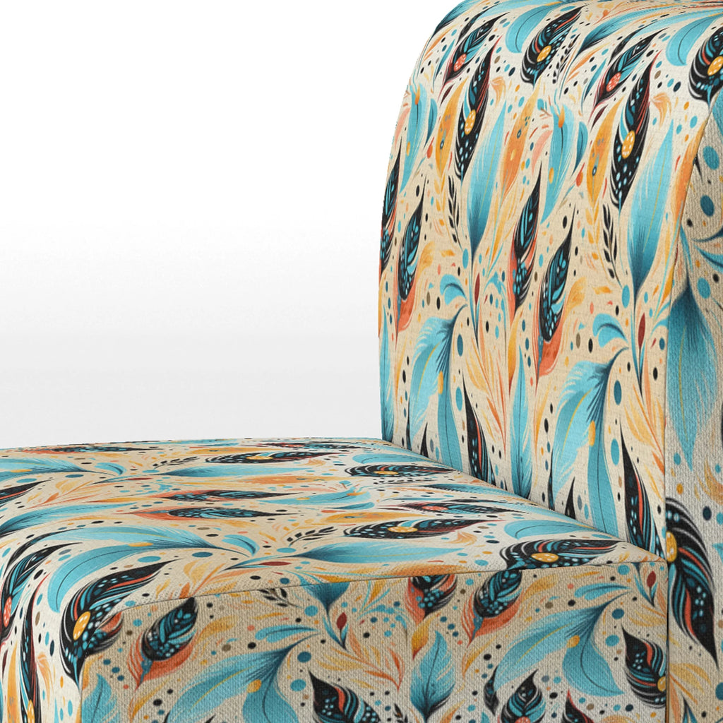 Upholstered Boho Accent Chair and Arm Chair D4361