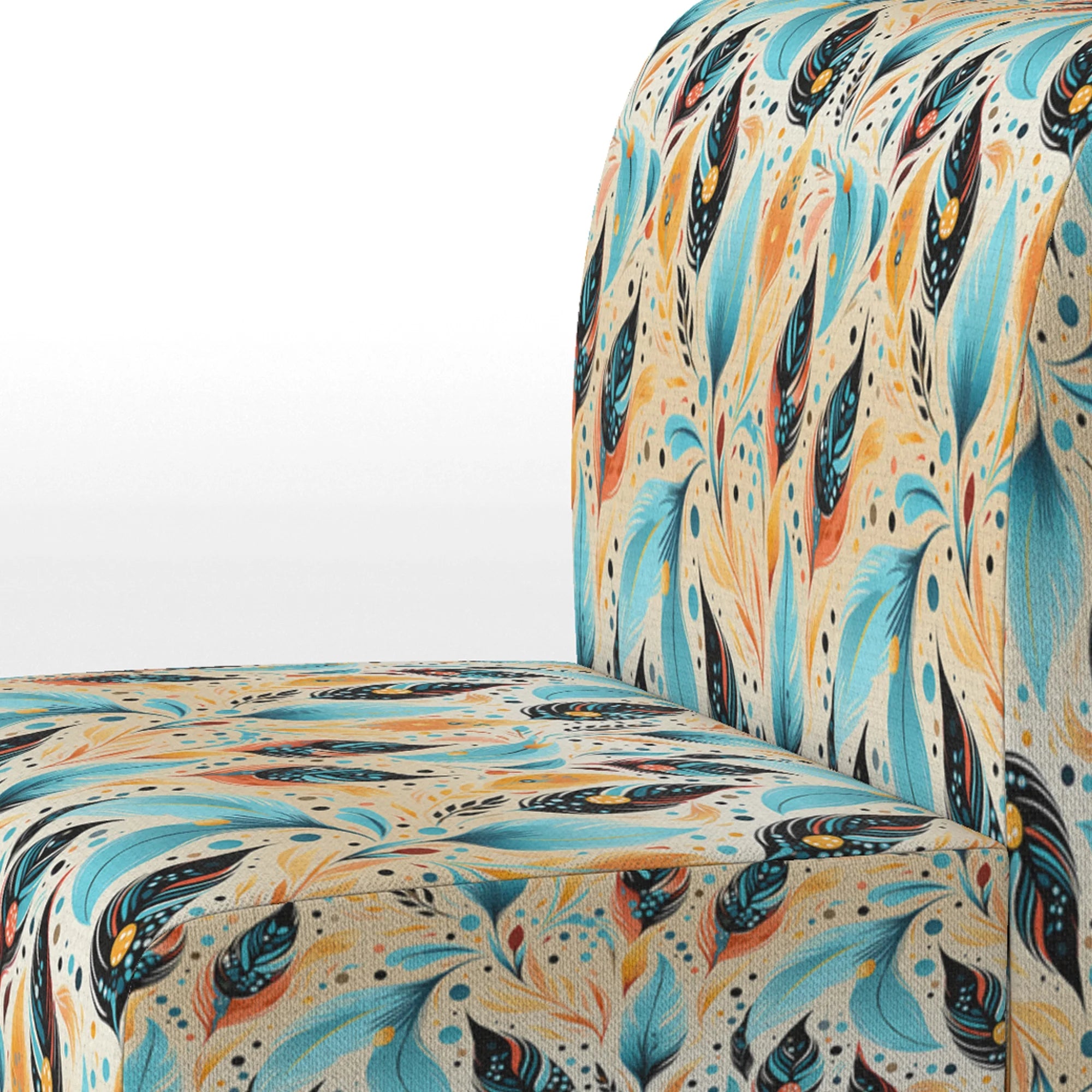 Upholstered Boho Accent Chair and Arm Chair D4361