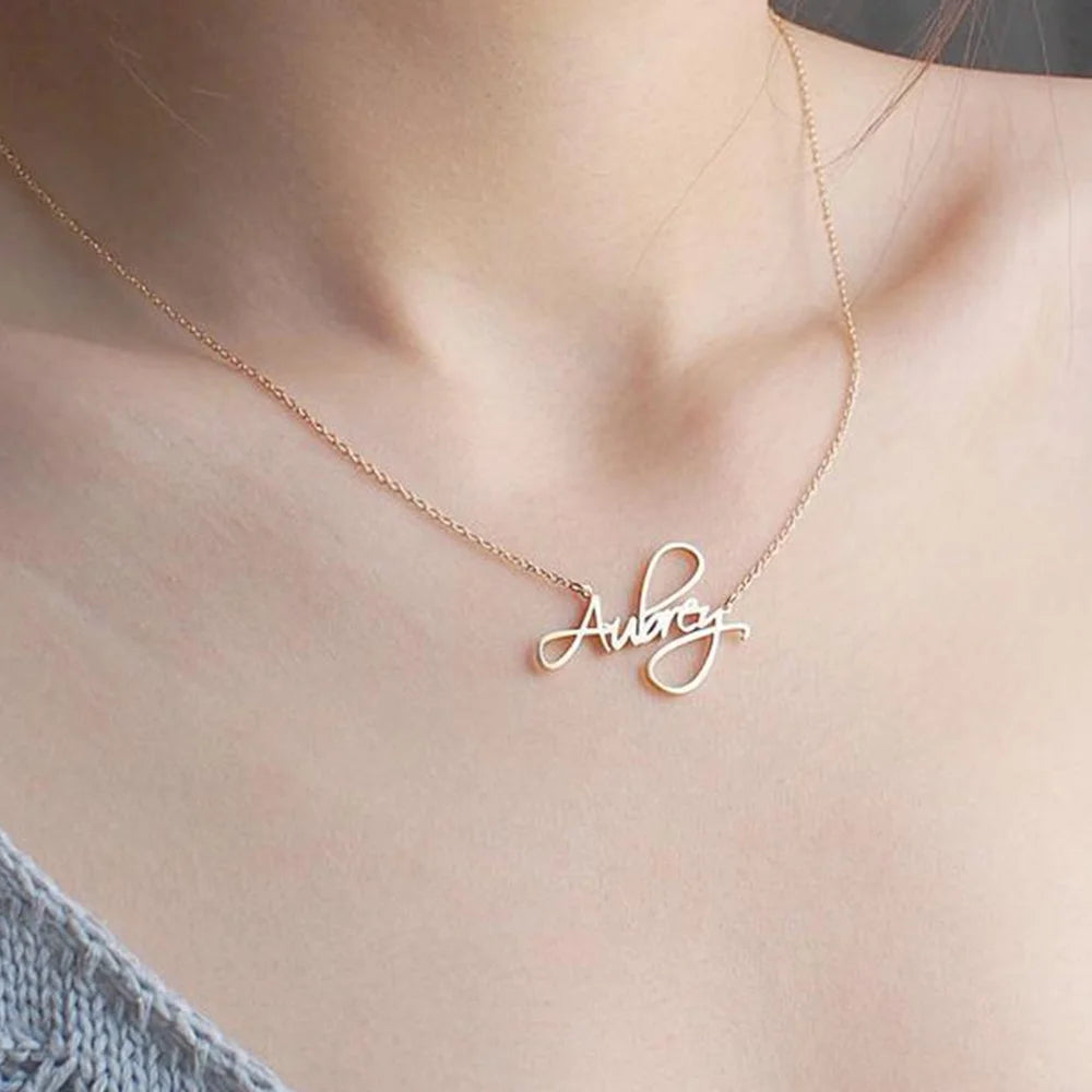 Gold Plated Custom Name Necklace A35726