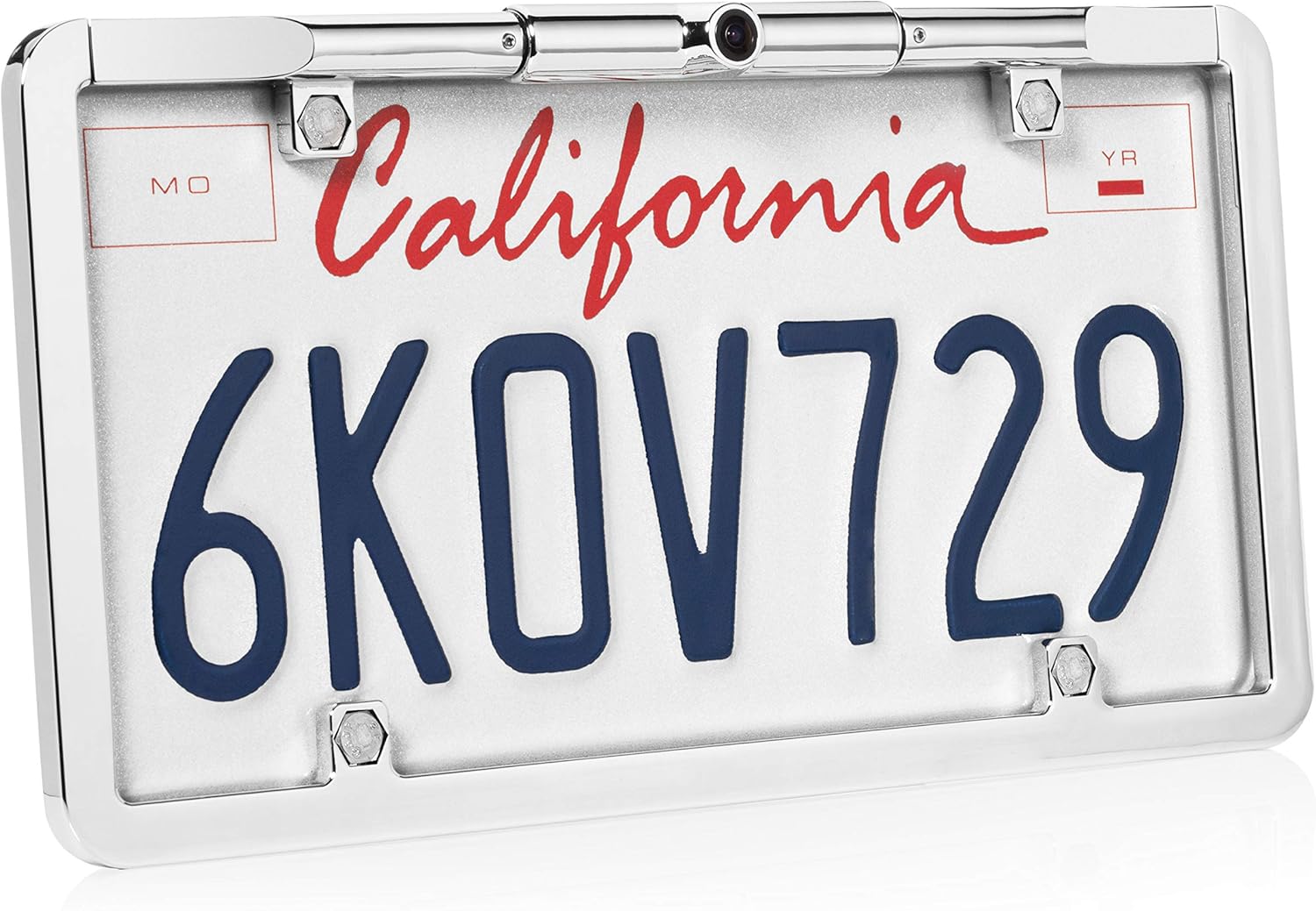Ultra Slim Full-Frame License Plate Backup Camera with Active Parking Lines (Black) J1207