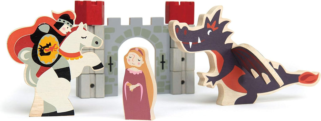 Wooden Medieval Castle Set for Toddlers, Pack of 2 E481539