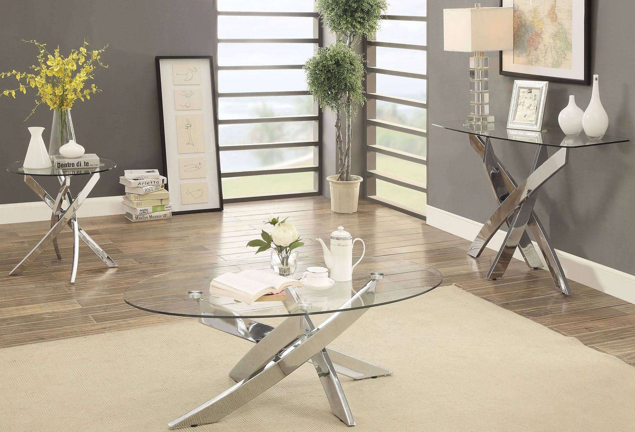 Chrome End Table E258