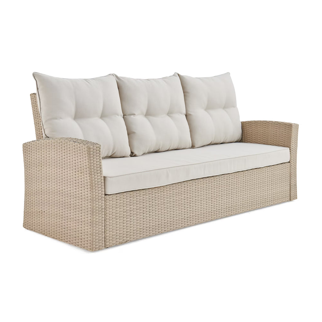 Wicker Outdoor Sofa with Cushions N573