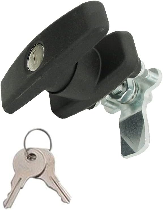 2 PCS T-Handle Door Lock Latch ABS Zinc Alloy Lock Body Kit T32580