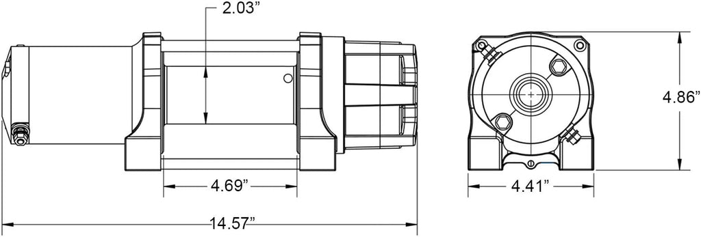 Black Ops Winch with Heavy Duty Winch Mounting Plate O38046