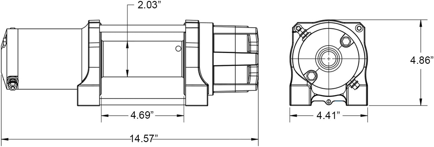 Black Ops Winch with Heavy Duty Winch Mounting Plate O38046