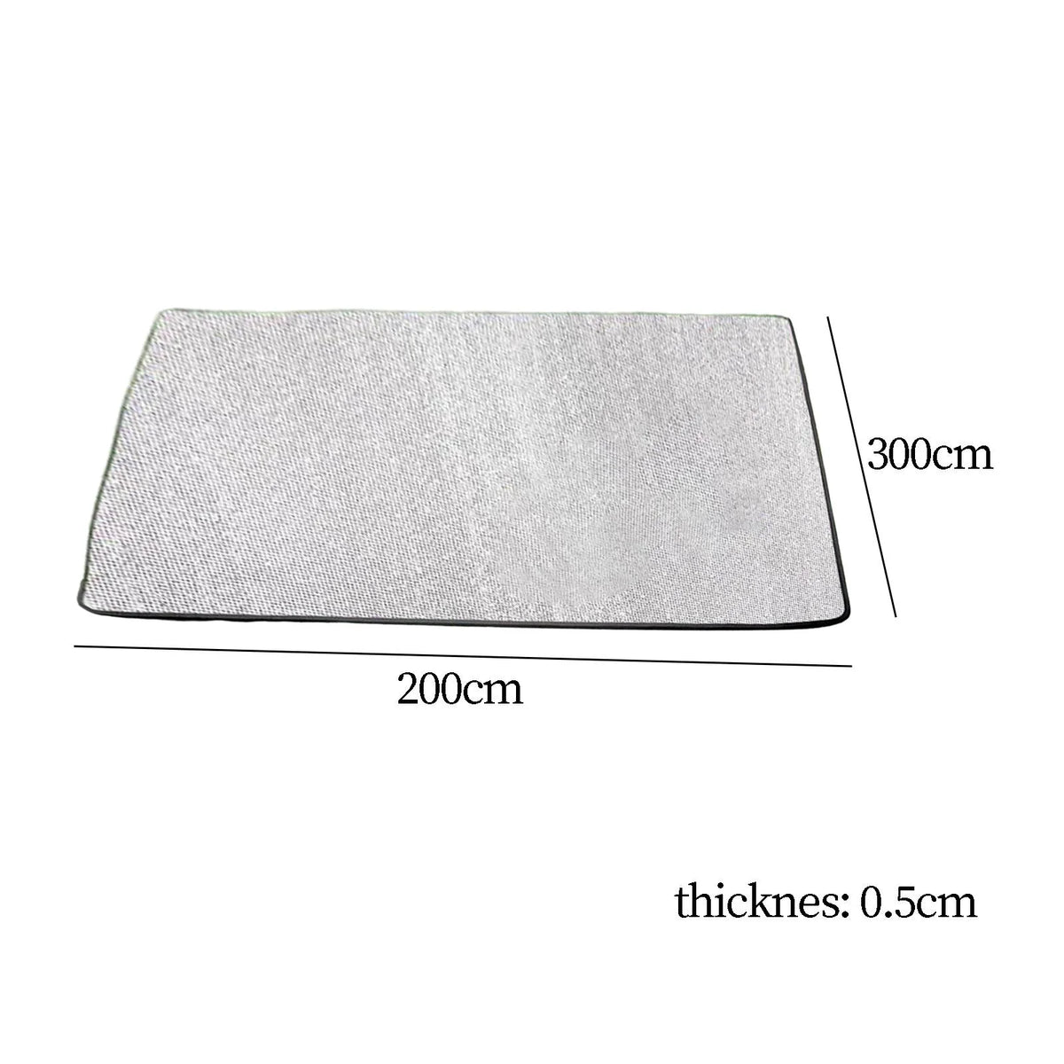 Camping Mat Aluminum Foil Sleeping Mattress Pad Waterproof Folding Insulation Foam Sleeping Mat 200cmx300cmx0.5cm C296521