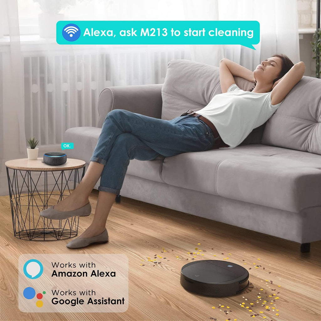 Robot Vacuum and Mop with 2200Pa Suction, 11" Small Body O807398