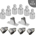 12Set Stainless Steel Boat Deck Hinge Fittings Hardware V2210