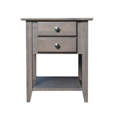 2 Drawer End Table Sandy Gray T480292