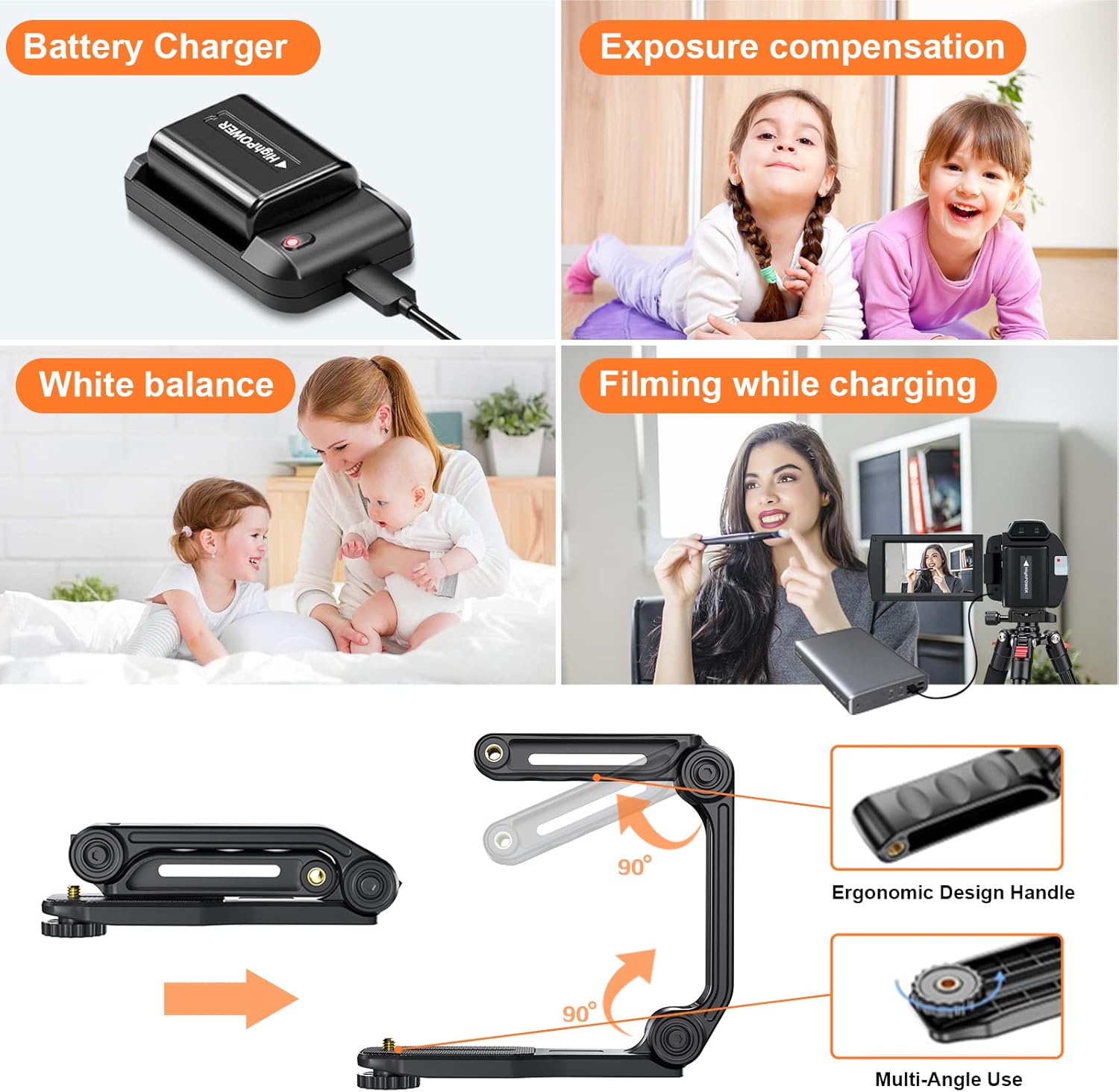 4K Video Camera Camcorder with Anti-Shake, 48MP WiFi 3 Inch IPS Touch Screen 16X Zoom Digital Camera Recorder with IR Night Version, Battery Charger, Microphone T47128