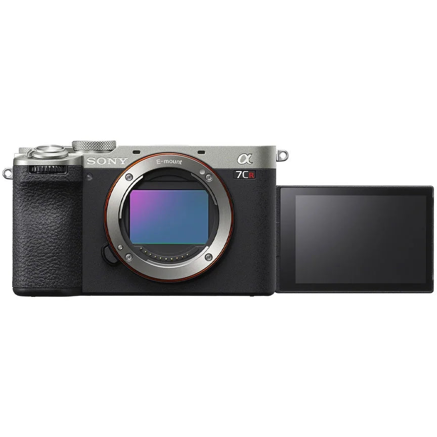 Silver Full Frame Mirrorless Interchangeable Lens Hybrid Camera Body with Photography Bag Case, Extra Battery, Charger, Tripod F787015