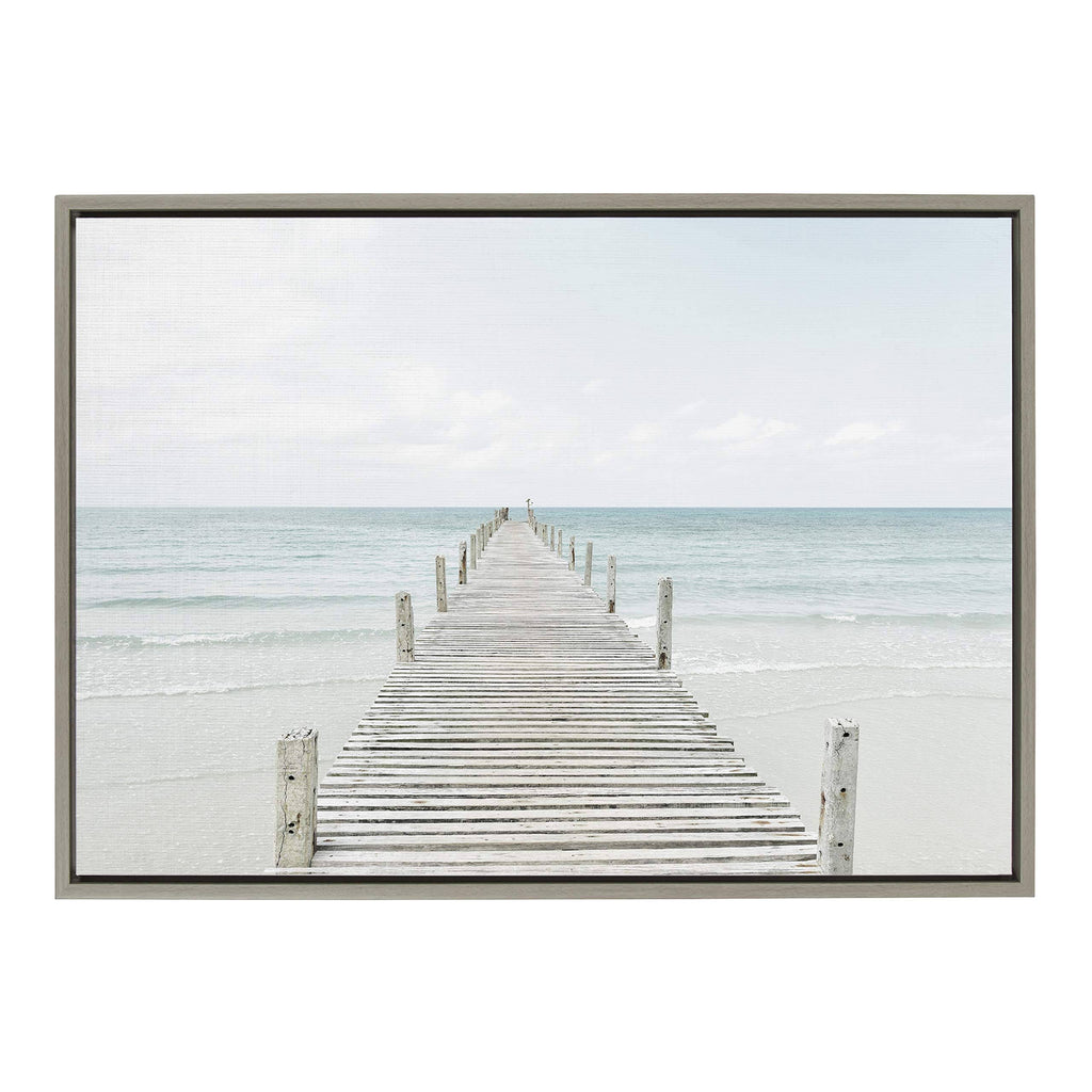 Gray Wooden Framed Canvas Z171